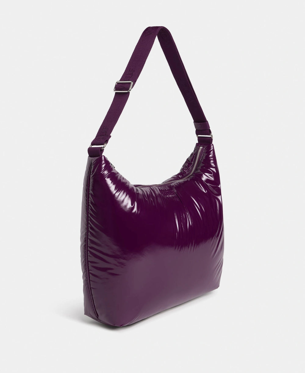 Hobo bag Plum from the side