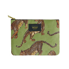 Wouf Large Bag Olive Leopard