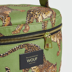 Wouf XL Toiletry Bag Olive Leopard