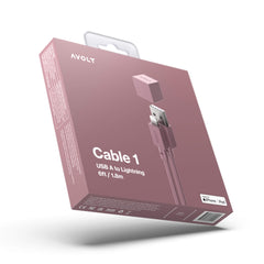 AVOLT USB A to Apple Lightning kabel Rusty Red