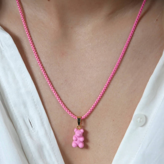 Crystal Haze Lančić 46 cm - Candy Pink
