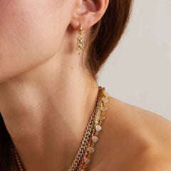 Crystal Haze Nostalgia bear earring - Gold