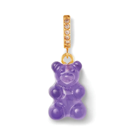 Crystal Haze Nostalgia bear naušnica - Plum