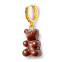 Crystal Haze Nostalgia bear naušnica - Chocolate