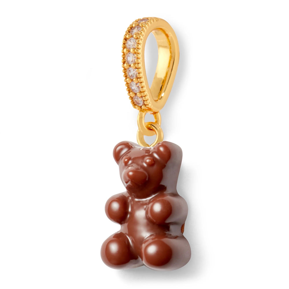 Crystal Haze Nostalgia bear Pave privjesak - Chocolate