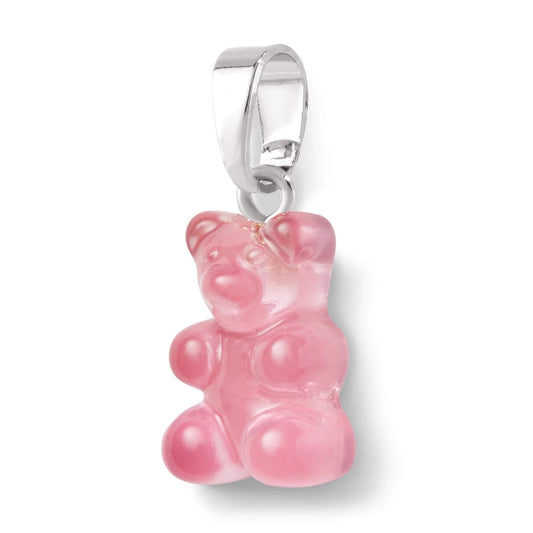 Crystal Haze Nostalgia bear privjesak - Bubblegum pink srebrni